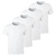 thumbnail image 1 of s.Oliver Camiseta para hombre, pack de 4 - Básica, cuello redondo, algodón, lisa Blanco M (Medium), 1 of 5