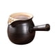 thumbnail image 3 of Tetera de cerámica con mango lateral, tradicional china, rústica, duradera para hervir agua caliente, tetera de arcilla para restaurante al aire libre, 3 of 9