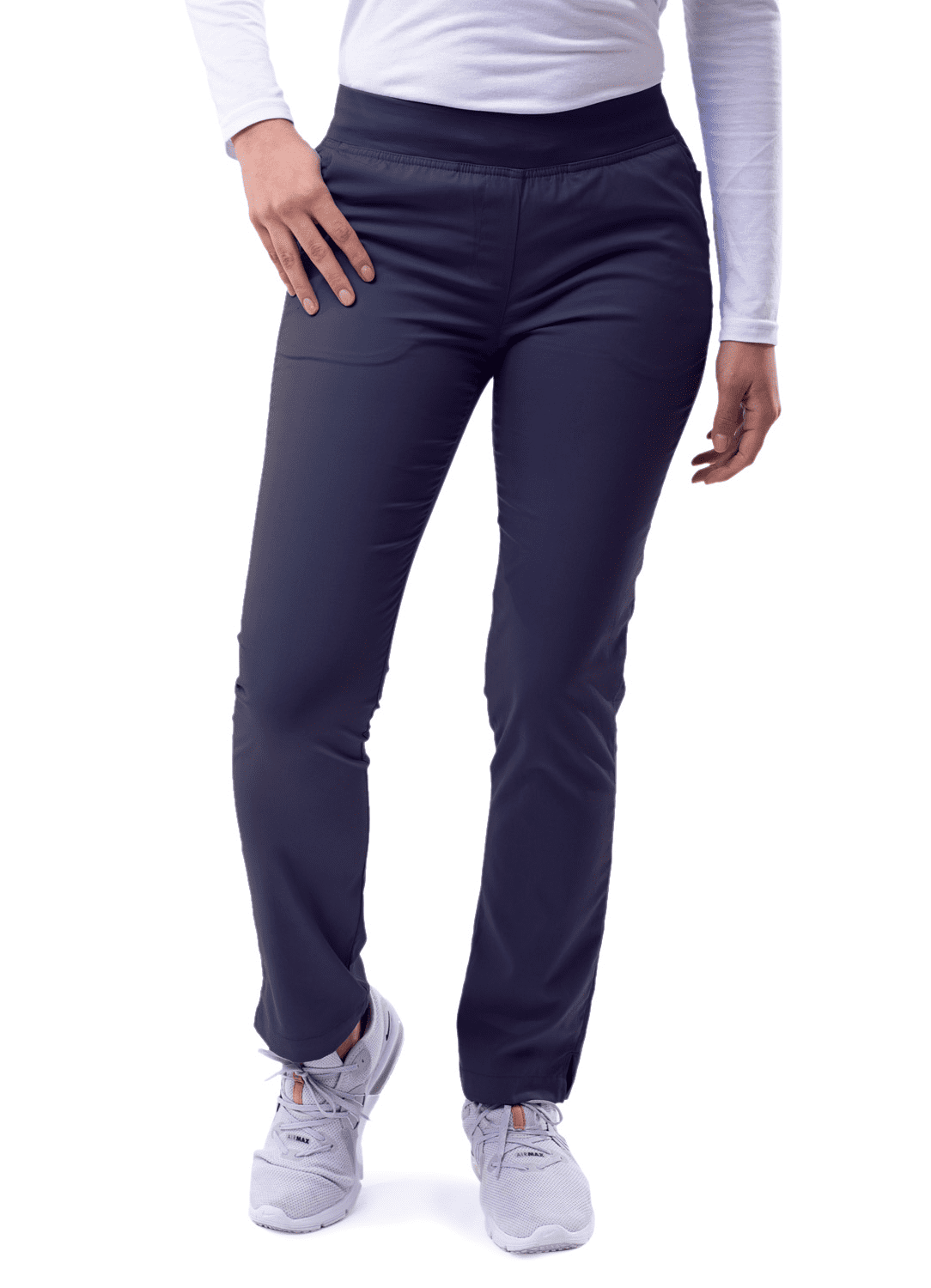 navy blue skinny leg uniform pants
