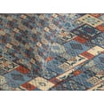 thumbnail image 4 of Ambesonne Moroccan Quilted Bedspread Set 3 Pcs, Tunisian, Queen Size, Dark Orange Slate Blue, 4 of 5