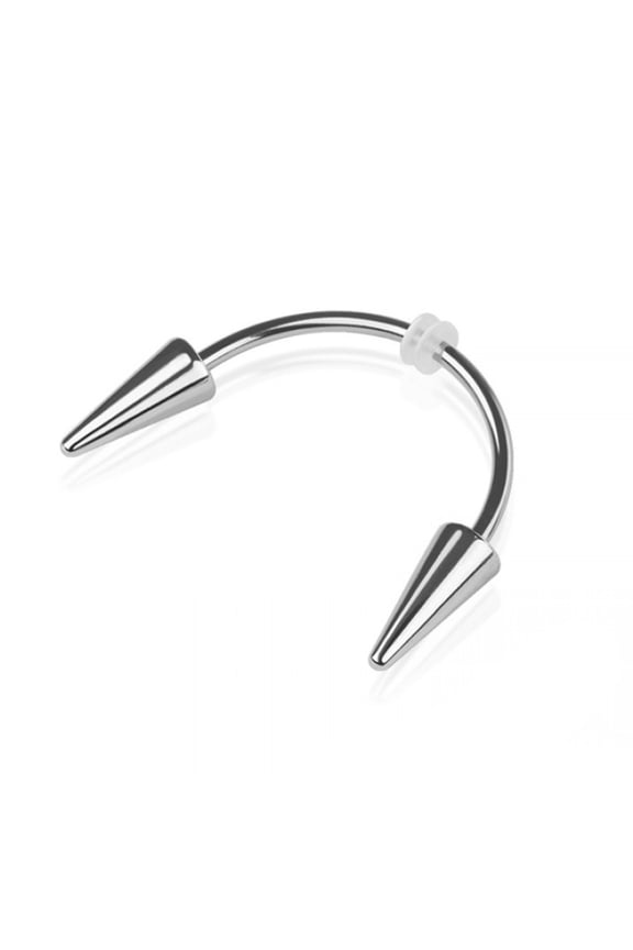 16G Halloween Spike Horseshoe Circular Barbell Vampire Fangs Smiley Piercing Jewelry for Men Women - Sold Individually