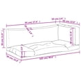 thumbnail image 4 of vidaXL Pallet Cushions 3 pcs Red Fabric, 4 of 5