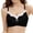 c01Black, variant on Women's Lightly Padded Bra Wirefree Lace Bow Trim Bralette V-Neck Spaghetti Straps Soft Supportive Bra for Small Breasts Blue L