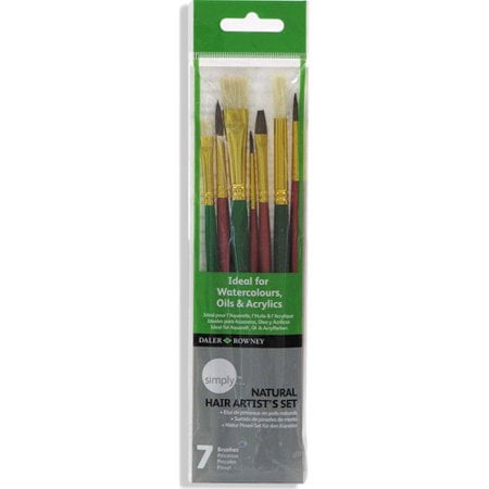 Simply natural hair artist's 7-piece brush set (Pack of 2)