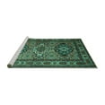 thumbnail image 2 of Ahgly Company Machine Washable Indoor Rectangle Persian Turquoise Blue Traditional Area Rugs, 4' x 6', 2 of 4