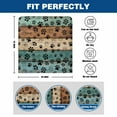 thumbnail image 6 of Chair Covers Set of 4 Dog Paw Chair Slipcover Protector Stretch Chair Covers Pets Print Teal Brown Wood Grain Chair Back Covers for Dining Chairs Kitchen Dinner Home Party Decor, 6 of 9