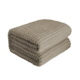 thumbnail image 1 of Lksixu Fleece Throw Blanket for Couch, Faux Fur Solid Color 3D Ribbed Jacquard Throw Blanket, Soft and Lightweight Bed Blankets Small Fluffy Warm Nap Blanket Machine Washable for Sofa Bed Car Office, 1 of 6