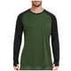 thumbnail image 2 of Blusas y camisas de manga larga con cuello redondo para hombre, estilo casual, de moda, de color liso, deportivas, con empalme de aberturas para los dedos, blusa de manga larga con cuello redondo, blu, 2 of 8