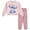 Dusty mauve / pink lavender, stitch, variant on Disney Minnie Mouse Fleece Sweatshirt and Twill Jogger Pants Outfit Set Toddler to Big Kid