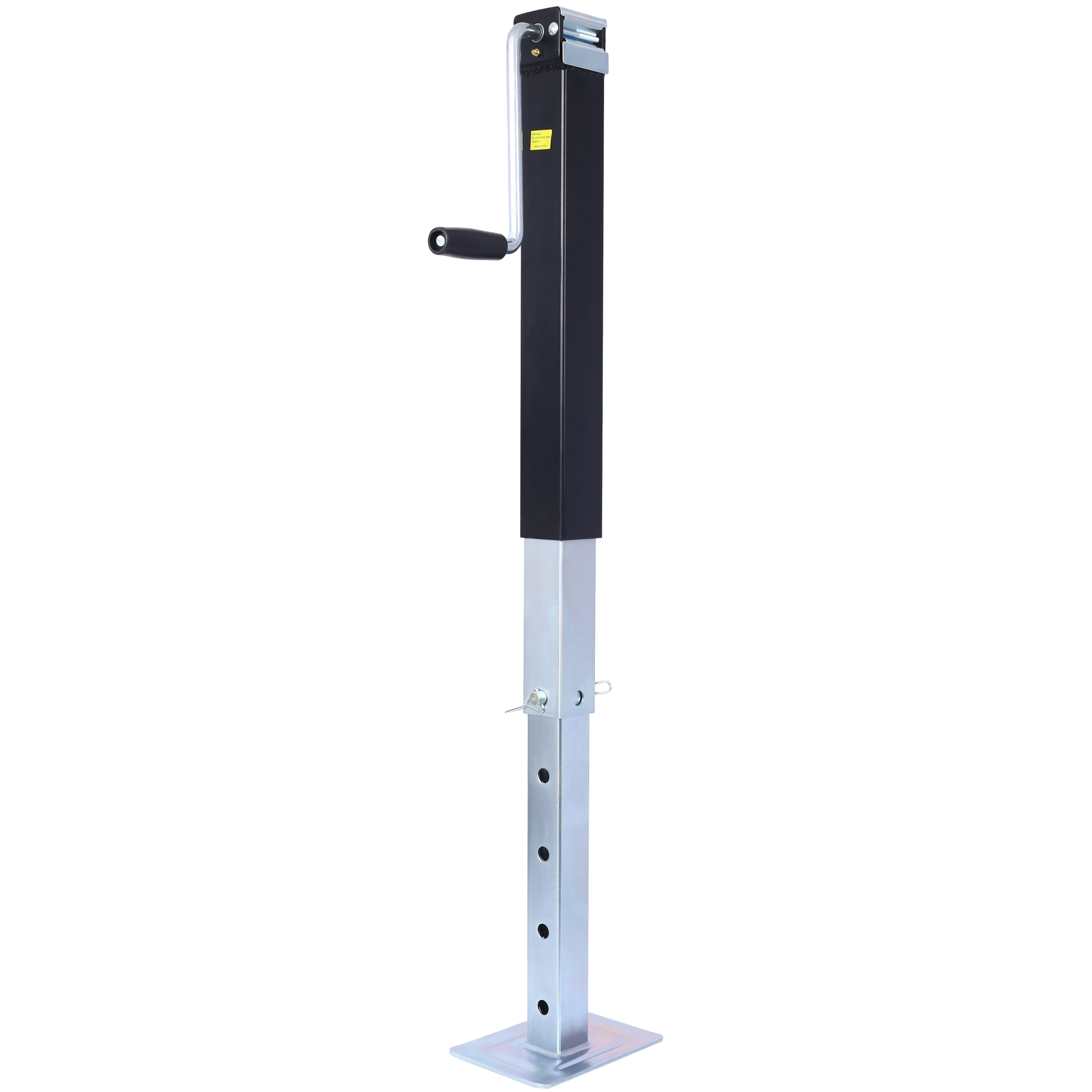 Steel Construction Black Powder Coated 8000 lbs Capacity Square Jack for Trailers & RVs Rust Resistant