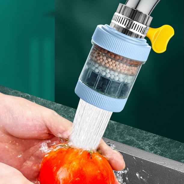 Filtro De Agua Filtro de grifo Boquilla de grifo de agua a prueba de salpicaduras Accesorios para el hogar (Azul) Hugtrwg Libre de BPA