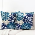thumbnail image 2 of Juego de 2 fundas de almohada decorativas, color azul, 18.0 x 18.0 in, fundas de almohada para sofá, sala de estar, exterior, 2 of 5