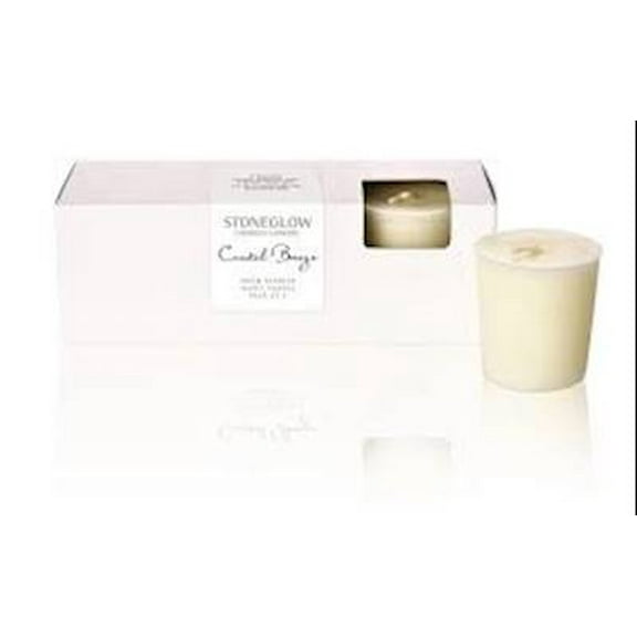 COTTON DAISY Stoneglow Botanics Natural Wax Tumbler Scented Jar Candle REFILL Set of 3