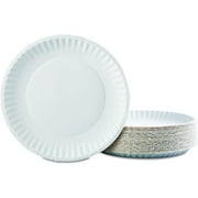 AJM Packaging CP9GOEWH Gold Label Coated Paper Plates, 9-Inch dia, White, 100/Pack, 10 Packs/Carton