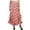 Salmon, variant on Phagun Cotton Ruffled Self Belt Ikat Printed Women's Wrap Hippie Skirt-Blue