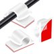 thumbnail image 1 of Cable Clips Self Adhesive - Outdoor Light Wire Clips Self Adhesive Cable Tidy Hooks Cord Organiser Holder Cable Management for Workshop Home Office Christmas Decorations Fairy Light (40pcs, White), 1 of 5