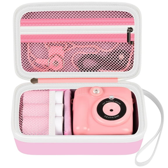 Instant Print Camera Case Compatible with ESOXOFFORE for Dylanto for Anchioo, Film Camera Storage Holder Organizer Bag - Pink (Box Only)