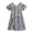 Black, variant on REDARER Girls Gingham Plaid Dress Lace Flutter Collar Short Sleeve Gathered Waist Flared Swing Summer School Kids Casual Sundress,13-15 Years