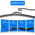 thumbnail image 4 of HAHDAXIA RAINTOK Windshield Wiper Blades Replacement for Mitsubishi Mirage 2014-2022 Original Factory Quality Front Rear Wipers Blade Set for My Car - 24" 16" 12" (Pack of 3), 4 of 7