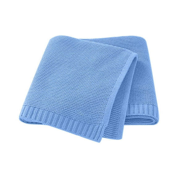 Custom Embroidered Baby Knitted Blanket Soft Warm Nursery Swaddling Crib Receiving Cover for Toddler Boy Girl