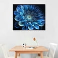 thumbnail image 2 of ONETECH  - Bathroom Wall Art Blue Canvas Flower for Modern Home Living Room Bedroom Office Dining Room Printed Decorative Picture with Frame Hanging, 2 of 4