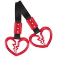 thumbnail image 4 of KAKOWELY 2 pcs Heart-shaped Rings Car Hand Straps Car Handle Warning Straps Car Hand Straps Rings,8.86X"X4.06"X0.39", 4 of 5