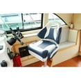 thumbnail image 2 of NORTHCAPTAIN Premium Pontoon Captain's Chair Sport Flip Up Boat Bucket Seat with Boat Seat Cover,White/Navy Blue, 2 of 6