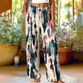 thumbnail image 4 of Karymi Jeans for Women Unisex Printed Casual Lounge Pants, Elastic Waist with Adjustable Drawstring Loose Straight Long Home Trousers with Side Pockets Workout Shorts Women, 4 of 5