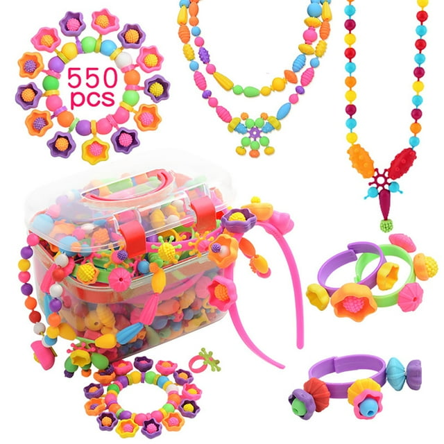 DIY Bead Set Creative Training Developmental DIY Craft Bead Loose Bead for Girl