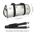 thumbnail image 4 of YFYANG Large Capacity Canvas Gym Bag for Men and Women, Bees Doodle Round Portable Travel Bags for Sports Fitness, 4 of 8