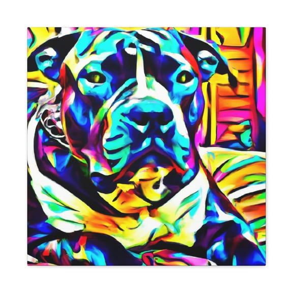 Puppy Power Pitbull - Canvas