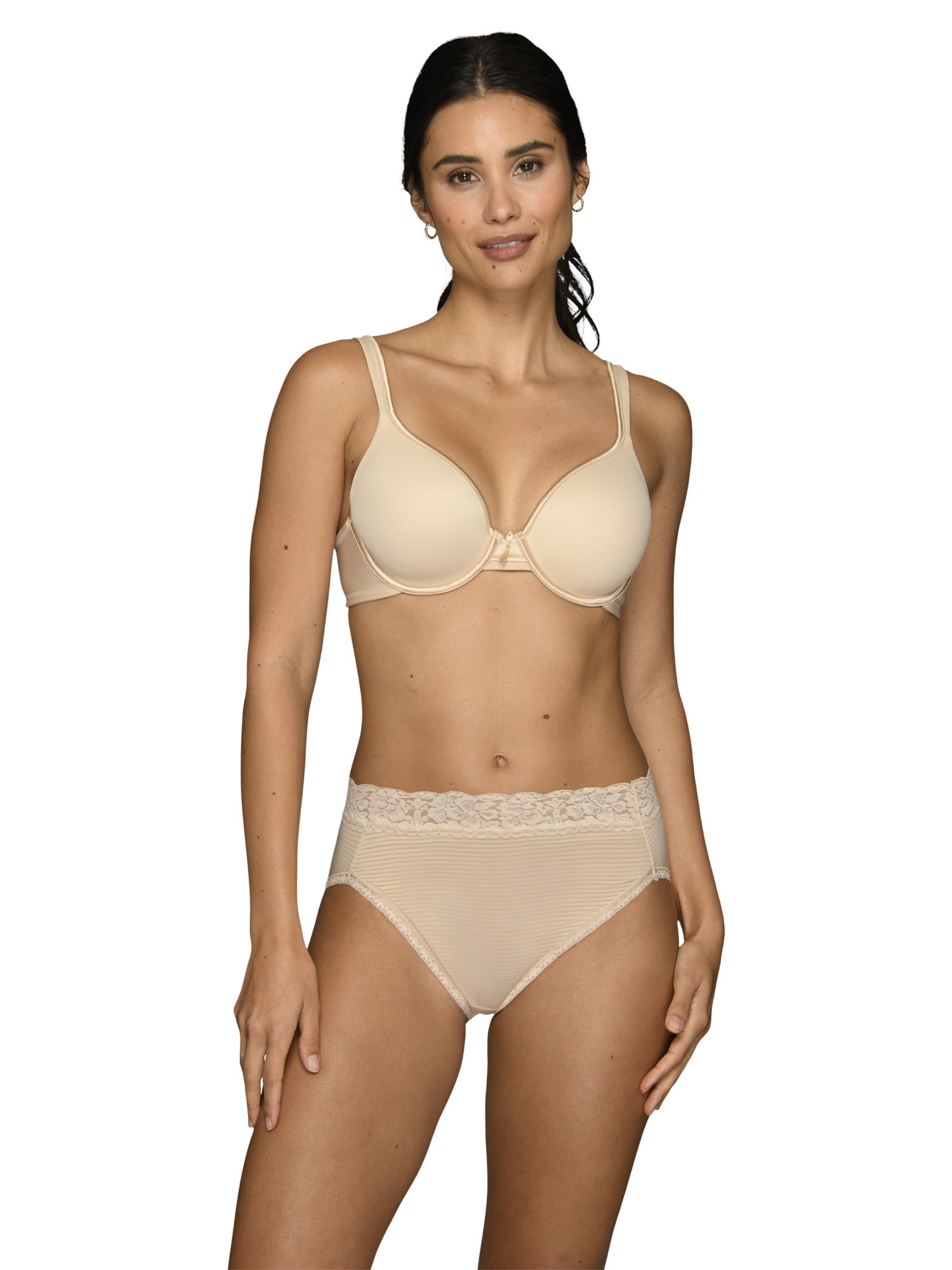 Vanity Fair Lingerie Women's Body Caress 2-Way Convertible Straps Full Coverage Underwire Bra, Style 75335