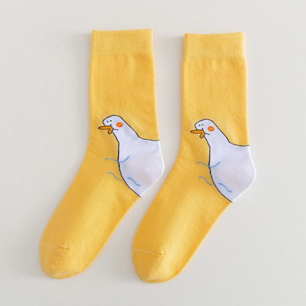 Calcetines de Animal de dibujos animados calcetines casuales de calcetines de vacaciones de Navidad - Amarillo Baoblaze calcetines de mujer novedad