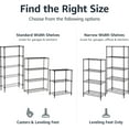 thumbnail image 7 of 2-Shelf Adjustable Heavy Duty Steel Wire Rack Storage Shelving Organizer for Kitchen, Garage, 23.62" L x 13.77" W x 31.49" H, Black, 7 of 7