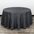thumbnail image 1 of Fundas Para Silla – Mantel Redondo De Tafetán Arrugado De 108 Pulgadas – Mantel De Comedor Negro Triturado Brillante Para Bodas, Fiestas, Cumpleaños, Despedidas De Soltera, 1 of 5
