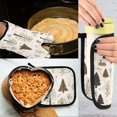 thumbnail image 5 of Yayeee Oven Mitts and Pot Holder Set of 2 Heat Resistant Kitchen Gloves Baking Hot Pad, Winter Forest, 5 of 5