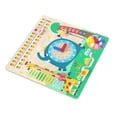thumbnail image 2 of Juguete de madera con reloj calendario, juguete Montessori, juguete de aprendizaje de tiempo con calendario portátil divertido, material didáctico, 2 of 9
