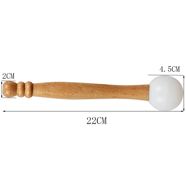 Maillet Bol Chant Tibétain Bois Et Cuir - Bâton Méditation Yoga Thérapie Sonore