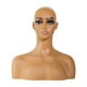 thumbnail image 1 of Busto de cabeza de maniquí femenino de PVC con orificio para la oreja para peluqueros y estilistas., 1 of 9