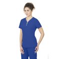 thumbnail image 5 of healing hands Scrubs top for Women 3 Pocket Zipper Y-Neck Women's Scrub Top Light Breathable Stretch Fabric 2254 Sonia HH360 Galaxy Blue M, 5 of 6