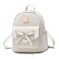 thumbnail image 1 of EASTIN Bowknot Cute Leather Backpack Mini Backpack Purse for Women White, 1 of 8