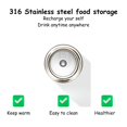 thumbnail image 3 of Stainless Steel Tea Infuser Bottle With Quick Open Lid - 380ml, Silver | Double Wall Tea Separation Cup One Handed Snap Buckle - Infused Detox Water Loose Leaf Tea Maker | Leak Proof, Reuseble, 3 of 5