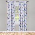 thumbnail image 3 of Ambesonne Outer Space Curtains, Rockets and Planets Art, Pair of 28"x63", Pastel Purple Multicolor, 3 of 5