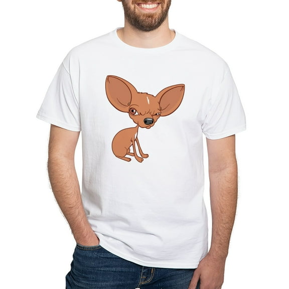 CafePress - Grumpy Chihuahua T Shirt - Men's White Classic Cotton T-Shirts