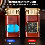 LACKUST Butane Torch Lighter,Metal Windproof Lighter - Straight Blue Flame,Inflatable,A
