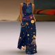 thumbnail image 4 of Gibobby Vestidos Casuales para Mujer Vestido largo adecuado para mujer, vestido largo elegante suelto a la moda de verano para mujer, vestidos florales (Azul oscuro,XL), 4 of 5