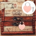 thumbnail image 2 of MasteelfCA Small Padlock with Key Romantic Couples Wishing Lock Jewelry Box Suitcase Lock, 2 of 7