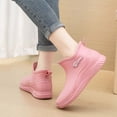 thumbnail image 6 of hoksml Women's Waterproof Ankle Rain Boots, Slip-On Rubber Shoes for Outdoor and Daily Wear, 6 of 8