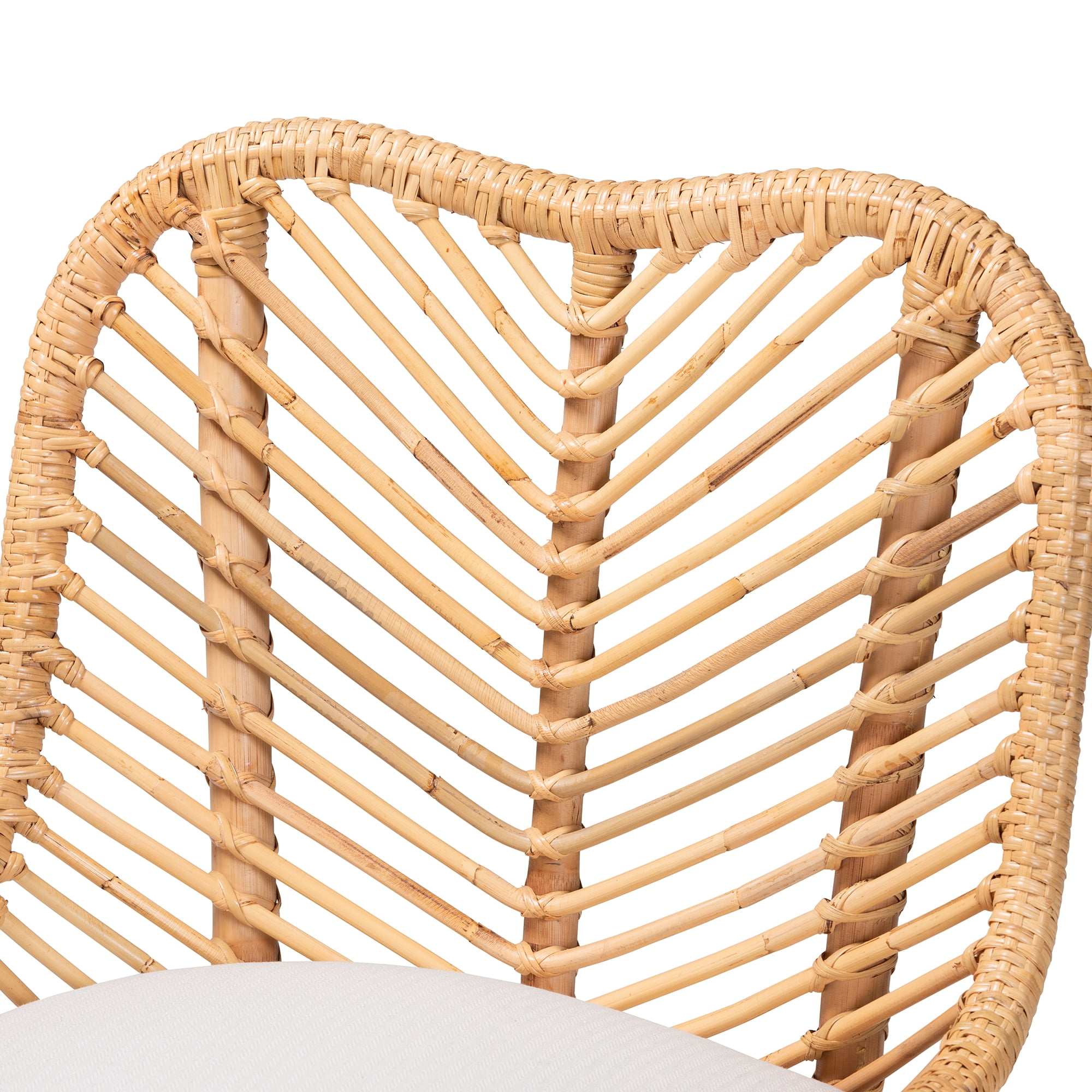 bali & pari Arween Rattan BOHO Dining Chair, Natural Brown