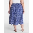 thumbnail image 3 of Terra & Sky Women’s Plus A Line Midi Skirt, Sizes 0X-5X, 3 of 5
